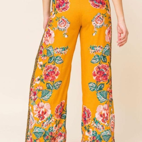 Jealous Tomato Floral Print Wide Leg Pants - Picture 16 of 17